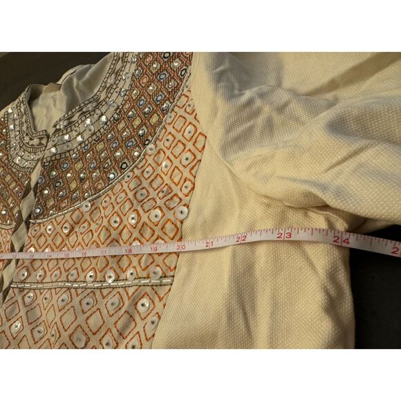 Chico's Beaded Sequined Fully Lined 3/4 Sleeve Jacket - Sz 3 (XL/16) - Picture 11 of 16